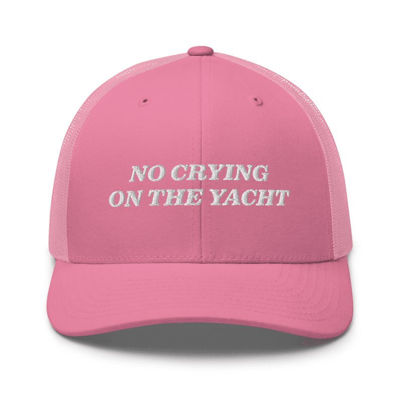 NO CRYING ON THE YACHT CAP